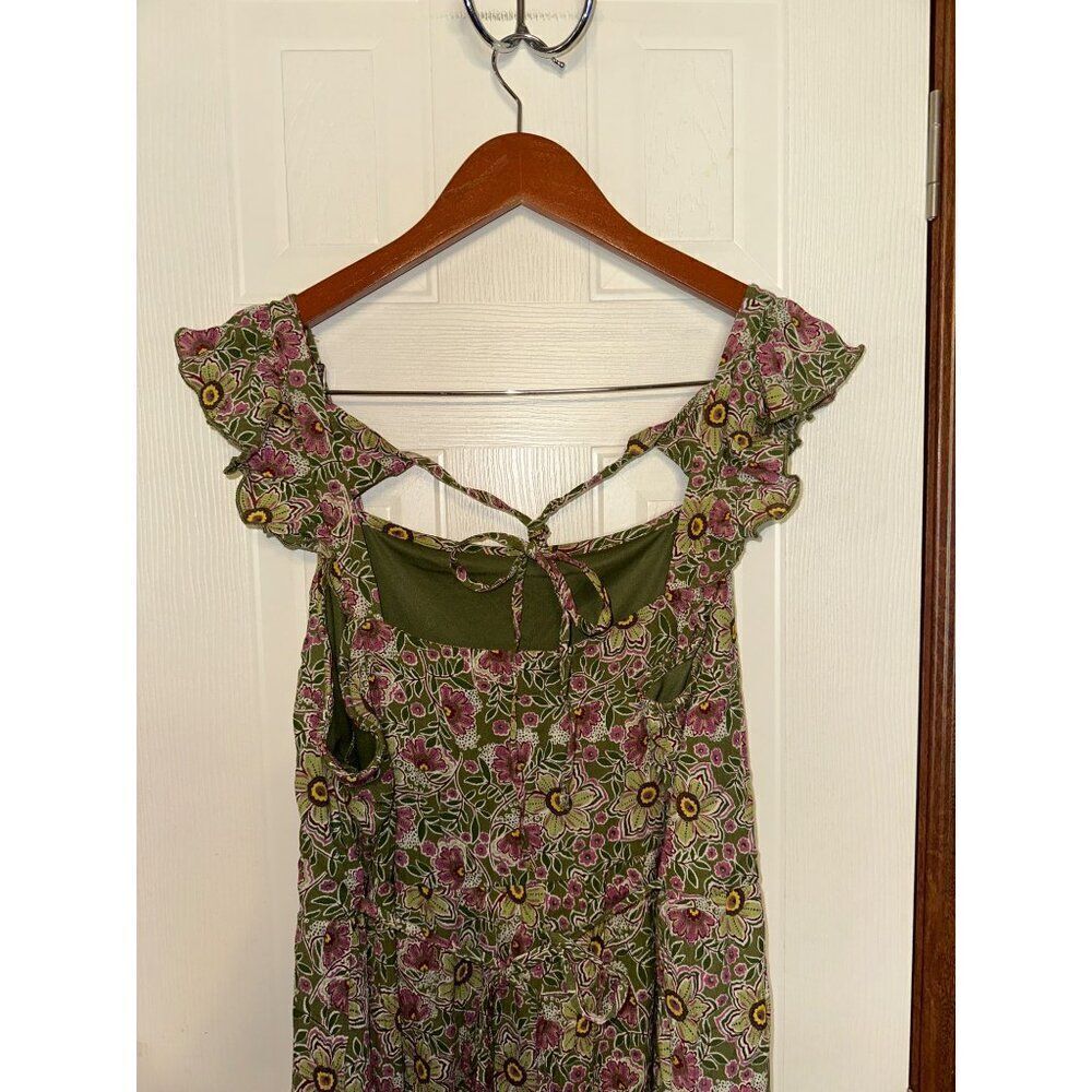 NWT Maurice’s Green Floral Open Back Mini Dress Size XL - Picture 7 of 14